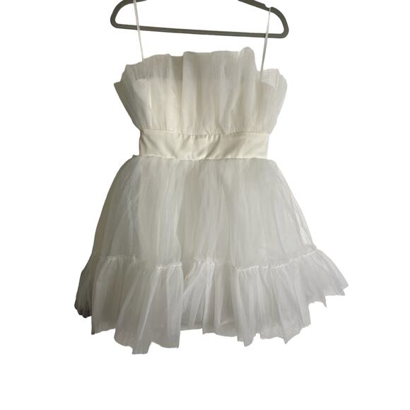 Katie May Elle Tulle Strapless Mini Dress Medium - Picture 5 of 12